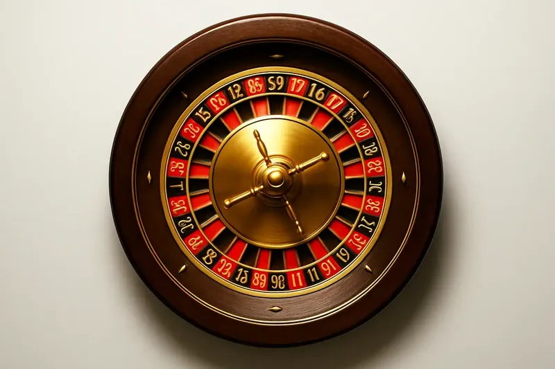 Close-up of live roulette wheel spinning in elegant casino lighting
